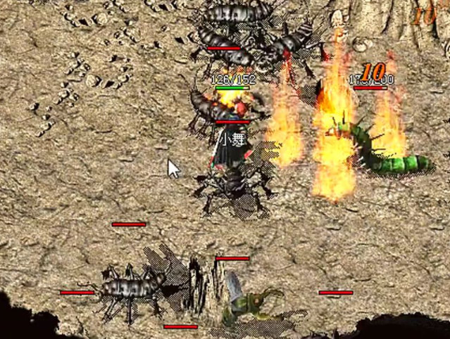 使用火墙术合作冰咆哮技术可一次性吸引8-10只怪物会集清理